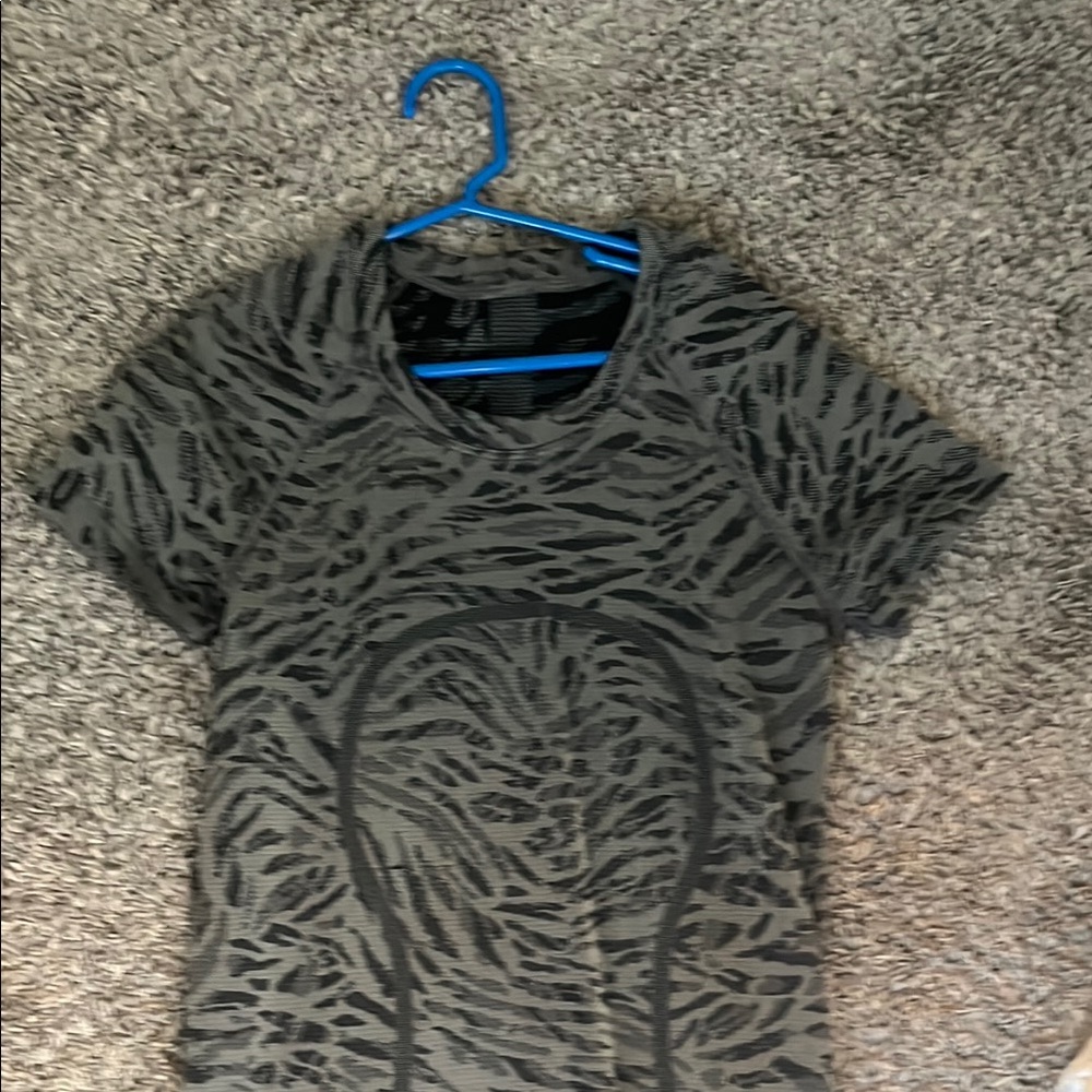 Gray and Black Patterned T-Shirt
